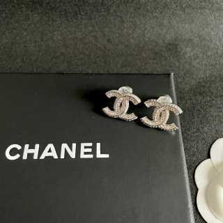 CHANEL Frostlight CC Stud Earrings