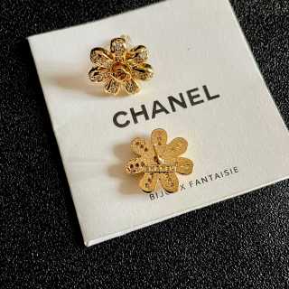 Chanel Delicate Bloom Flower Stud Earrings