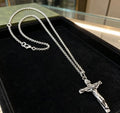 Gucci Cross Emblem Silver Pendant Chain Necklace